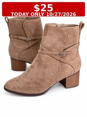 Anne Klein iFlex Moore Taupe Ankle Boots – Women’s Size 8.5